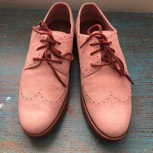 Cole Haan Pink Suede Lunargrand Oxfords Sz9.5